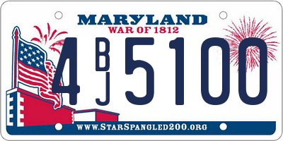 MD license plate 4BJ5100