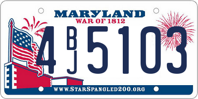 MD license plate 4BJ5103