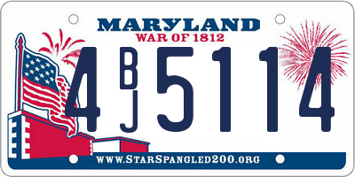 MD license plate 4BJ5114