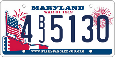 MD license plate 4BJ5130
