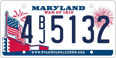 MD license plate 4BJ5132