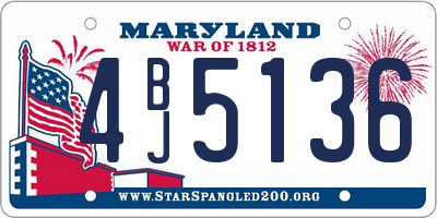 MD license plate 4BJ5136