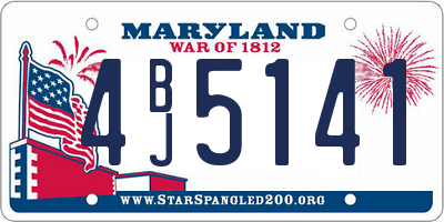 MD license plate 4BJ5141
