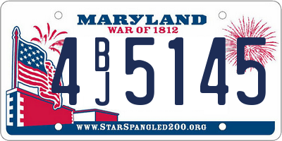 MD license plate 4BJ5145