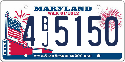 MD license plate 4BJ5150