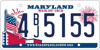 MD license plate 4BJ5155