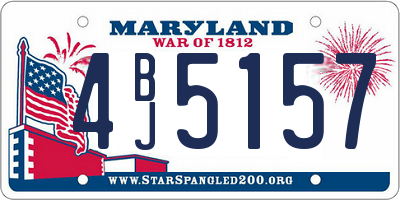 MD license plate 4BJ5157