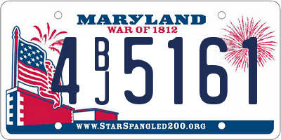 MD license plate 4BJ5161