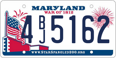 MD license plate 4BJ5162