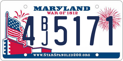 MD license plate 4BJ5171