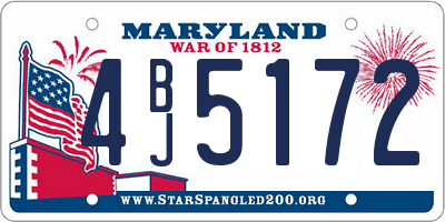 MD license plate 4BJ5172