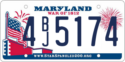MD license plate 4BJ5174