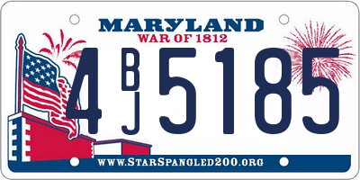 MD license plate 4BJ5185