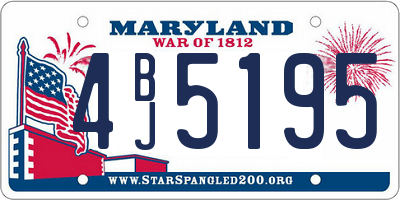 MD license plate 4BJ5195