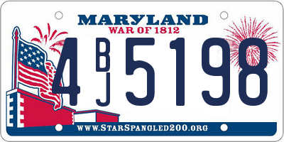 MD license plate 4BJ5198