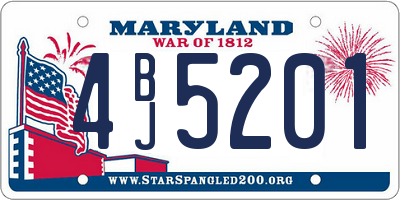 MD license plate 4BJ5201