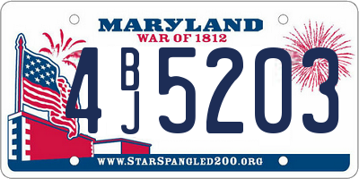 MD license plate 4BJ5203