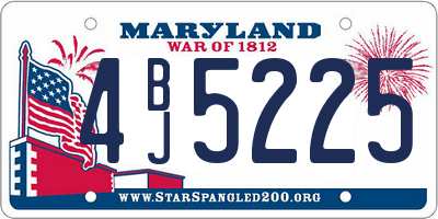 MD license plate 4BJ5225