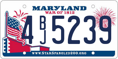 MD license plate 4BJ5239