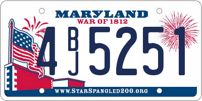 MD license plate 4BJ5251