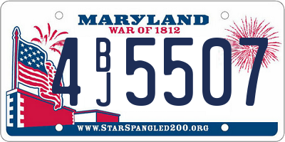 MD license plate 4BJ5507