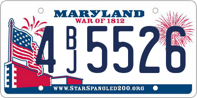 MD license plate 4BJ5526