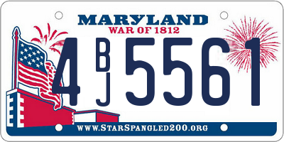 MD license plate 4BJ5561