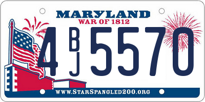 MD license plate 4BJ5570