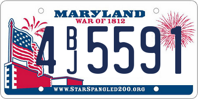 MD license plate 4BJ5591