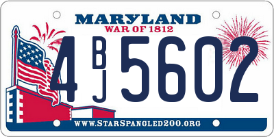 MD license plate 4BJ5602