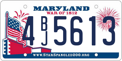 MD license plate 4BJ5613