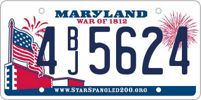 MD license plate 4BJ5624