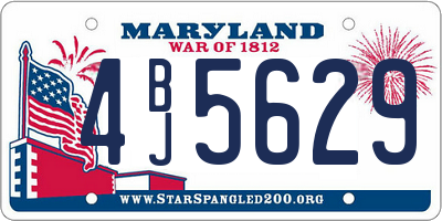MD license plate 4BJ5629