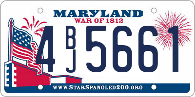 MD license plate 4BJ5661
