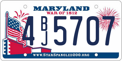 MD license plate 4BJ5707