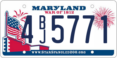 MD license plate 4BJ5771