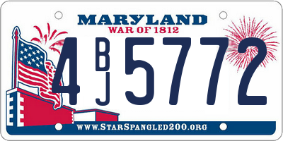 MD license plate 4BJ5772