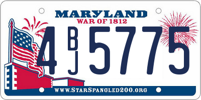 MD license plate 4BJ5775