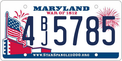 MD license plate 4BJ5785
