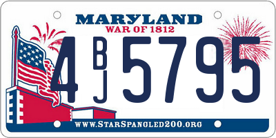 MD license plate 4BJ5795