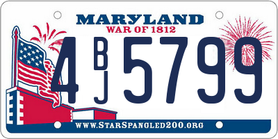 MD license plate 4BJ5799