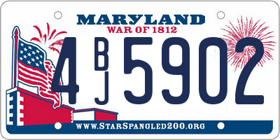 MD license plate 4BJ5902
