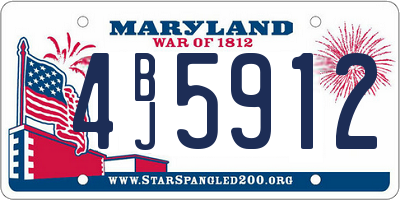 MD license plate 4BJ5912