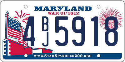 MD license plate 4BJ5918
