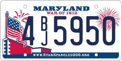 MD license plate 4BJ5950
