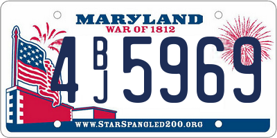 MD license plate 4BJ5969