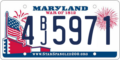MD license plate 4BJ5971