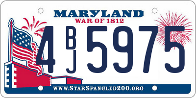 MD license plate 4BJ5975