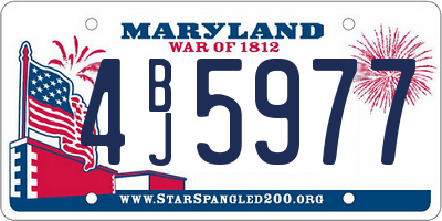 MD license plate 4BJ5977