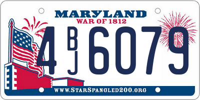 MD license plate 4BJ6079